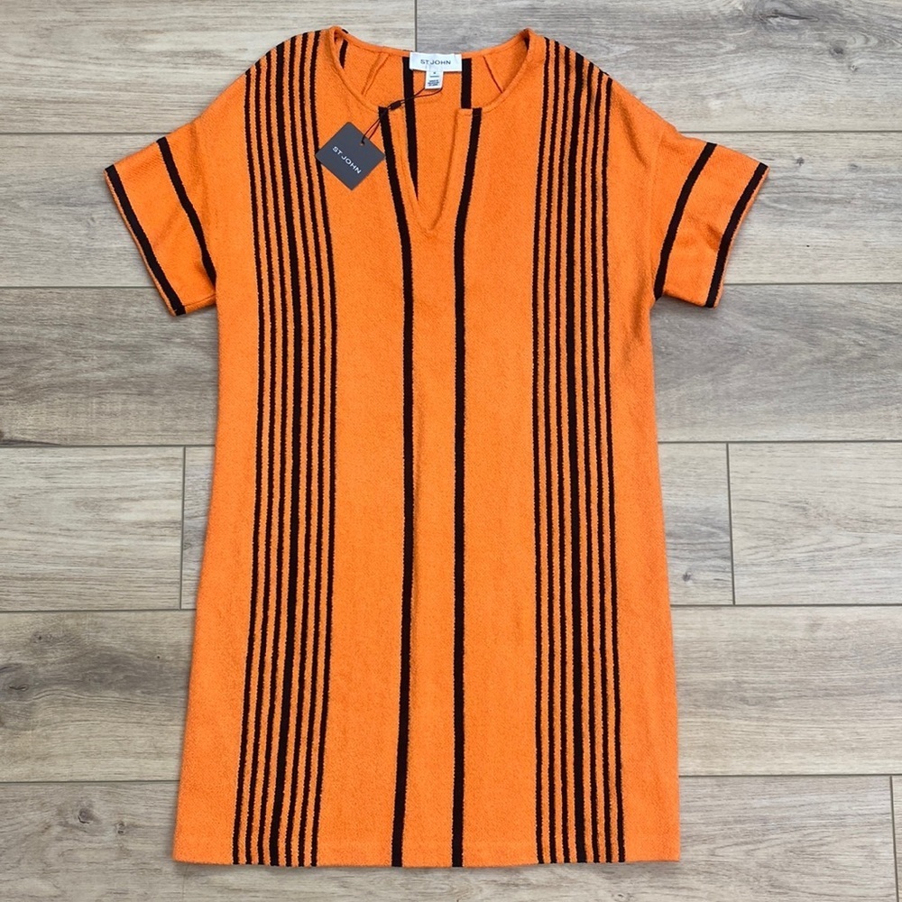 NWT St. John Caviar Knit Shift Dress Orange Luxury
NEW Statement Orange